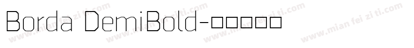 Borda DemiBold字体转换
